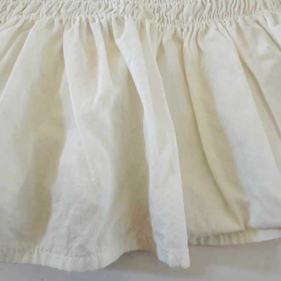 Free People Cream Poplin Halter Blouse with Ruching & Tie Back size XL - Picture 9 of 9